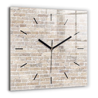 Horloge murale carrée 60x60 cm Mur de briques