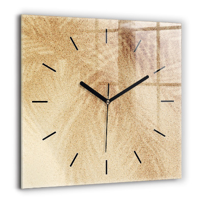 Pendule carrée en verre 60x60 cm Abstraction or