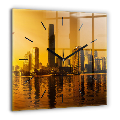 Pendule carrée en verre 60x60 cm Rivière Zhujiang, Chine