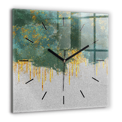 Pendule carrée en verre 60x60 cm Motif décoratif