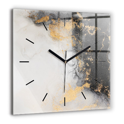 Horloge murale carrée 60x60 cm Marbre artistique