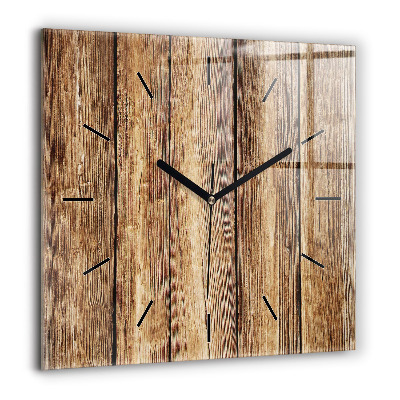 Horloge murale carrée 60x60 cm Planches en bois