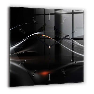 Pendule carrée en verre 60x60 cm Abstrait