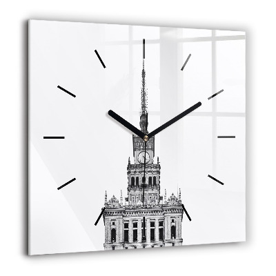 Horloge carrée en verre 60x60 cm Palais de la culture et des sciences