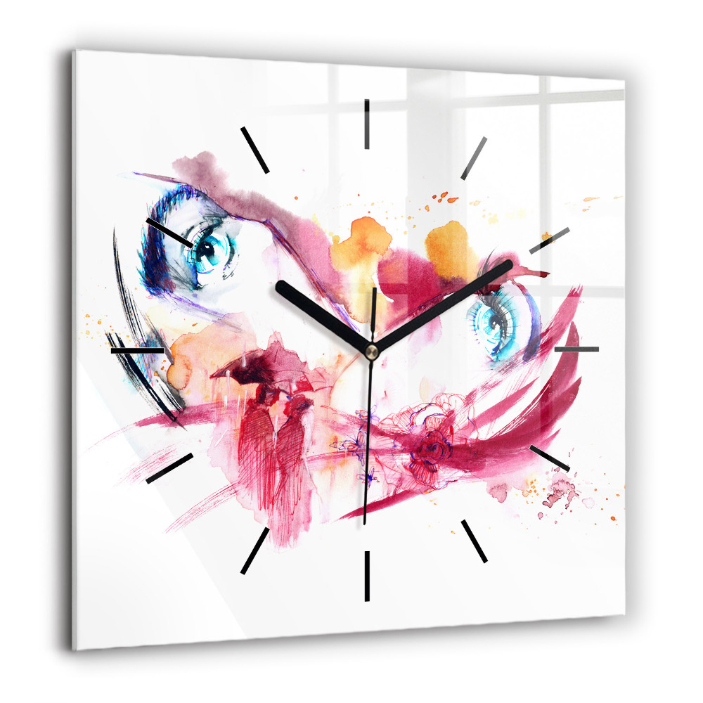 Horloge murale carrée 60x60 cm Couple romantique