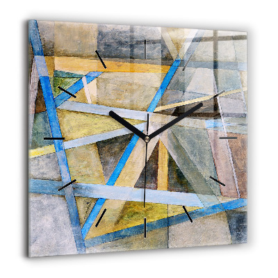 Horloge carrée en verre 60x60 cm Peinture impressionniste