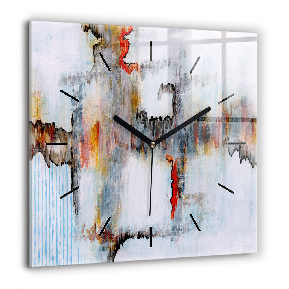 Pendule carrée en verre 60x60 cm Abstraction