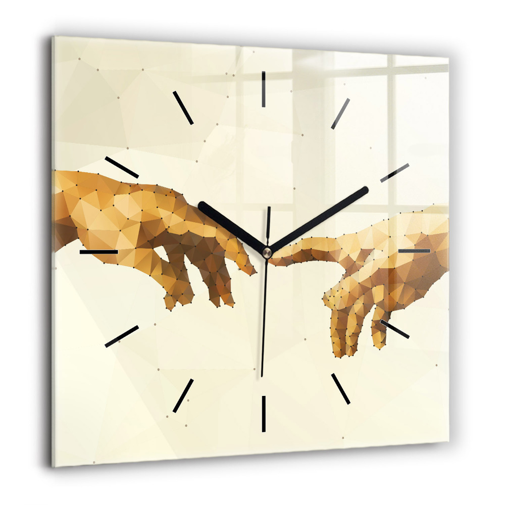 Horloge carrée en verre 60x60 cm Création d'Adam