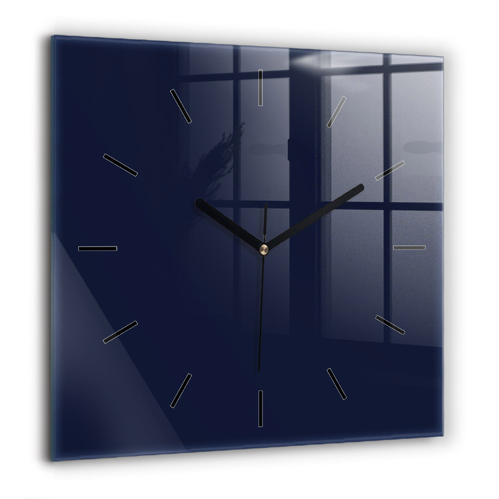 Horloge murale carrée 60x60 cm Bleu foncé