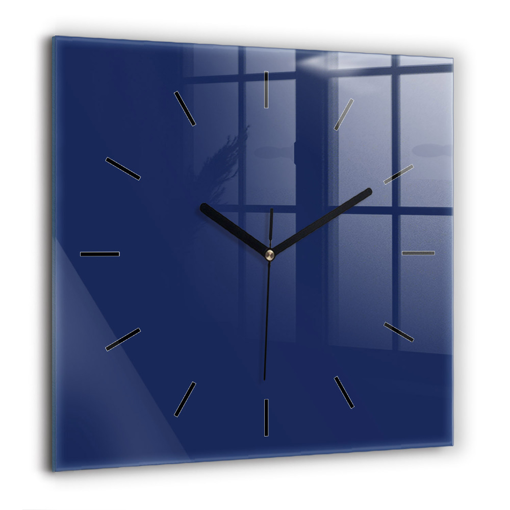 Horloge murale carrée 60x60 cm Bleu marine