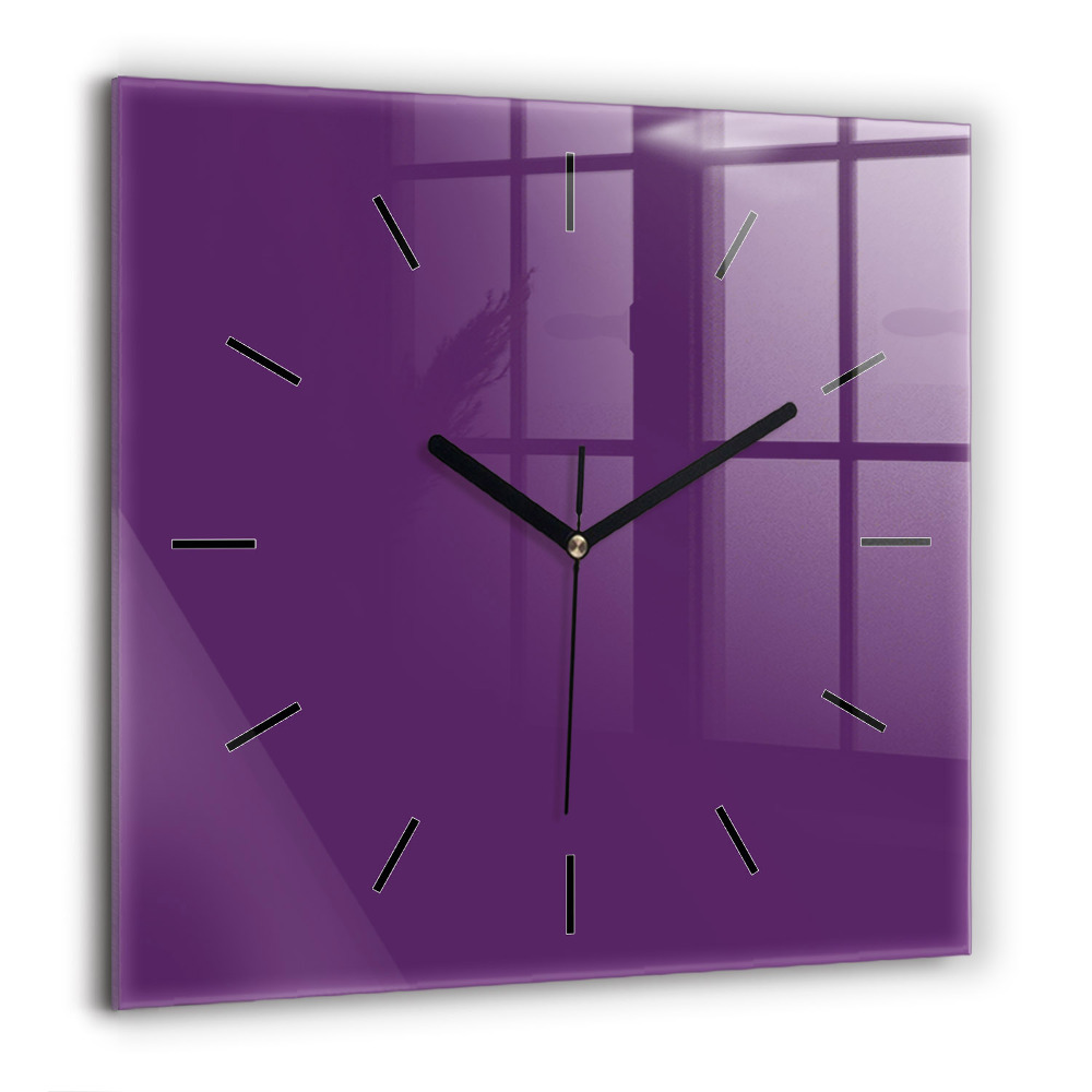 Horloge murale carrée 60x60 cm Couleur violet
