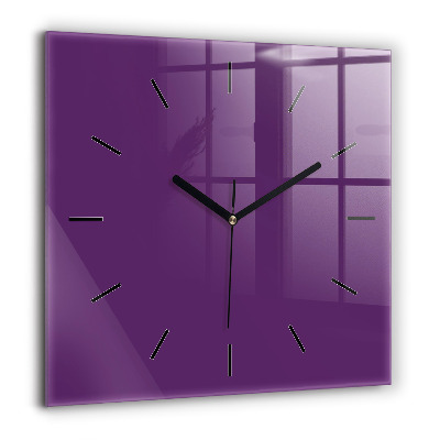 Horloge murale carrée 60x60 cm Couleur violet