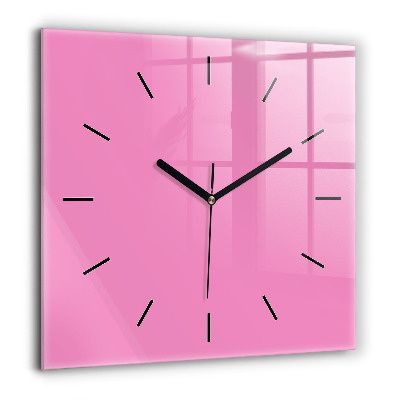 Horloge murale carrée 60x60 cm Rose