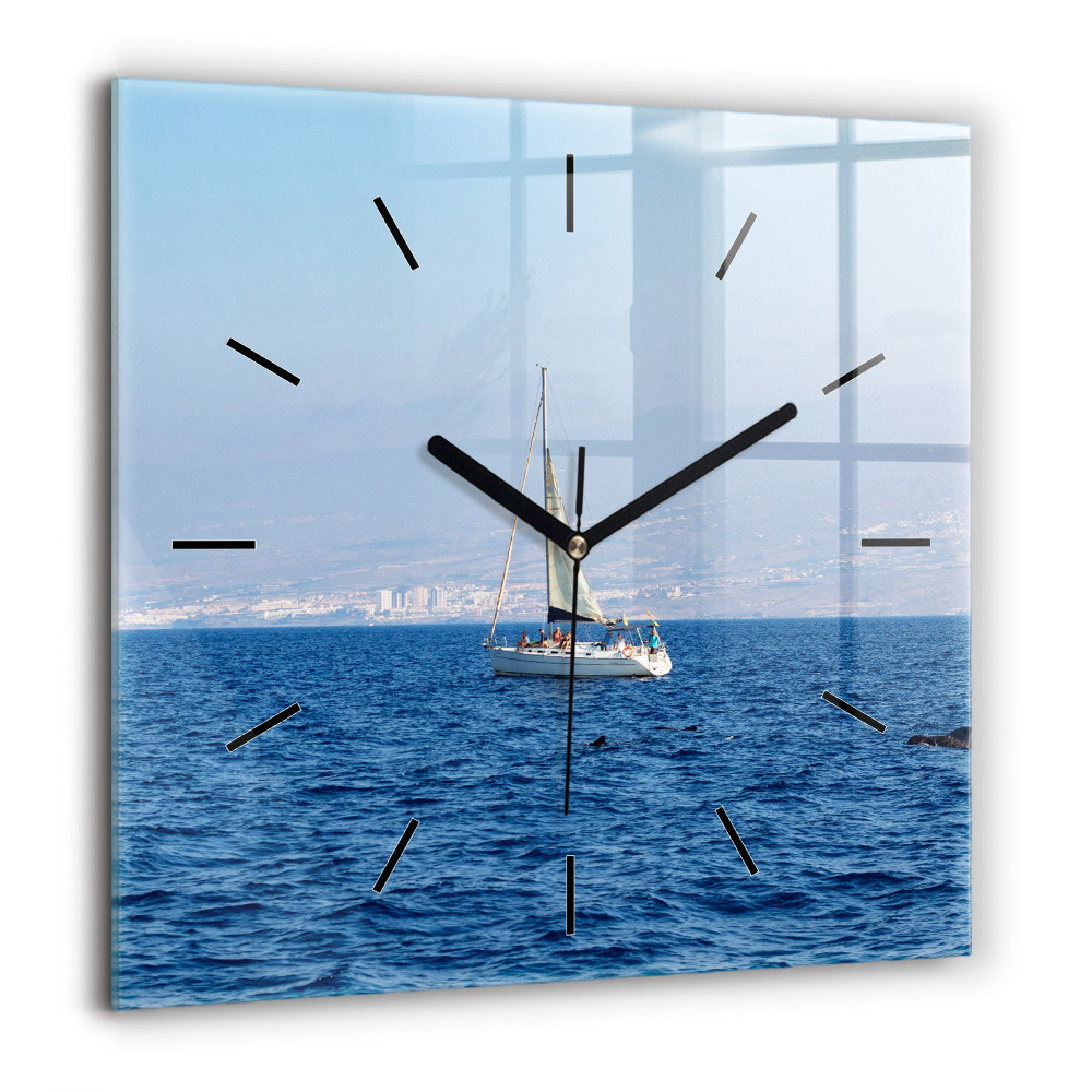 Horloge murale carrée 60x60 cm Yacht à Tenerife