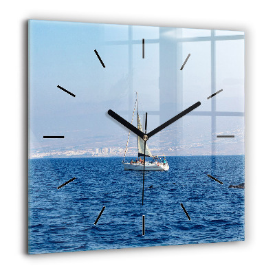 Horloge murale carrée 60x60 cm Yacht à Tenerife