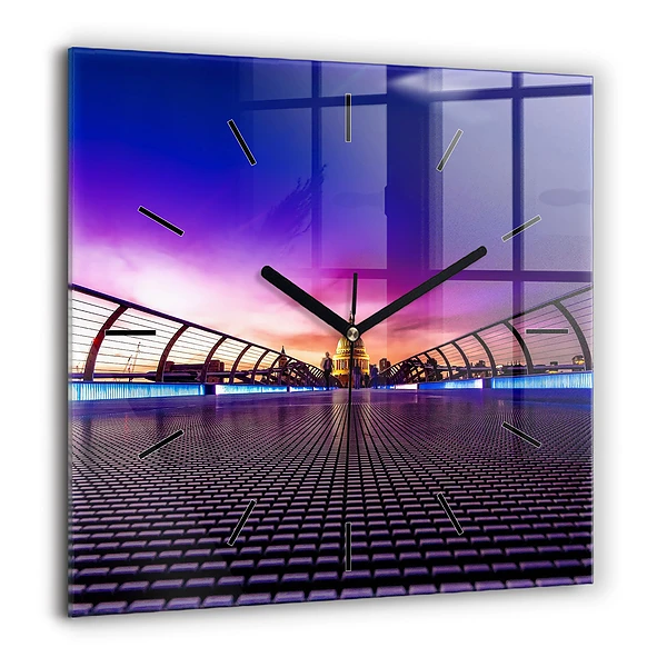 Horloge carrée en verre 60x60 cm Cathédrale Saint-Paul