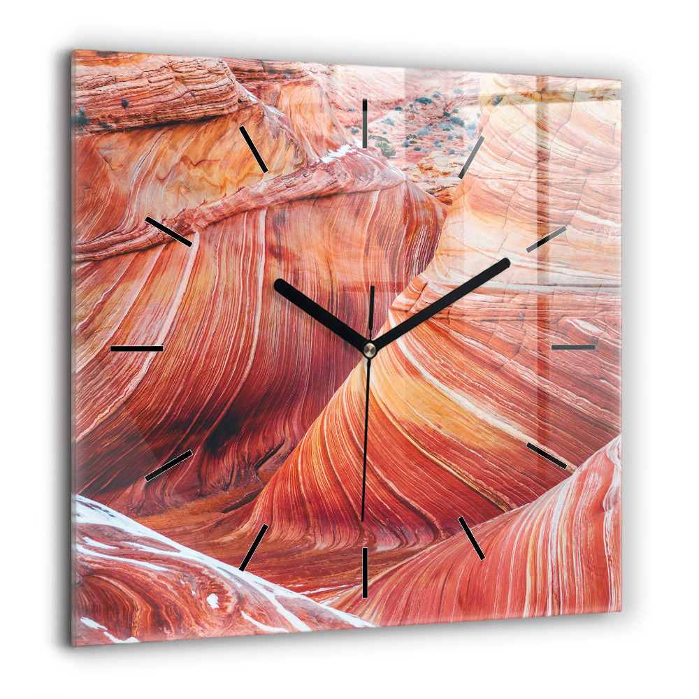 Pendule carrée en verre 60x60 cm Grand Canyon pittoresque
