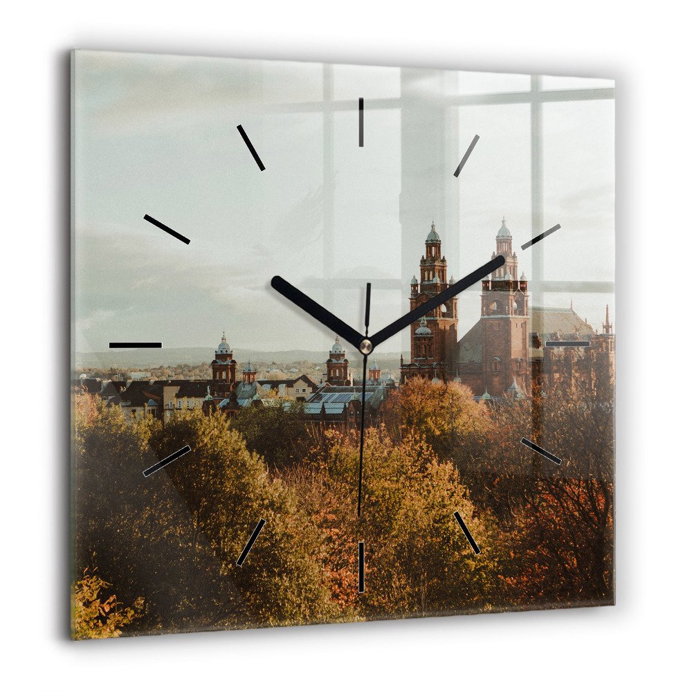 Pendule carrée en verre 60x60 cm Galerie d'art à Glasgow