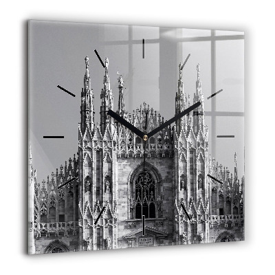 Horloge carrée en verre 60x60 cm Cathédrale Duomo Di Milano