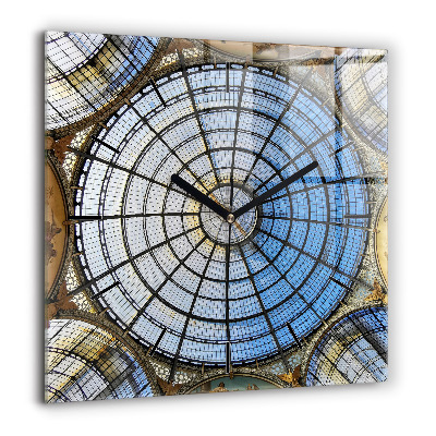 Horloge murale carrée 60x60 cm Centre commercial de Milan