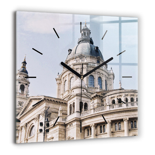 Horloge carrée en verre 60x60 cm Basilique Saint-Étienne