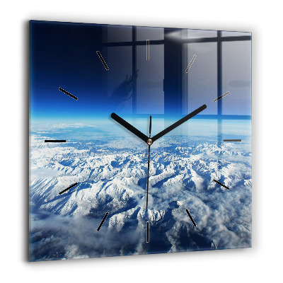 Horloge murale carrée 60x60 cm Paysage de montagne des Pyrénées