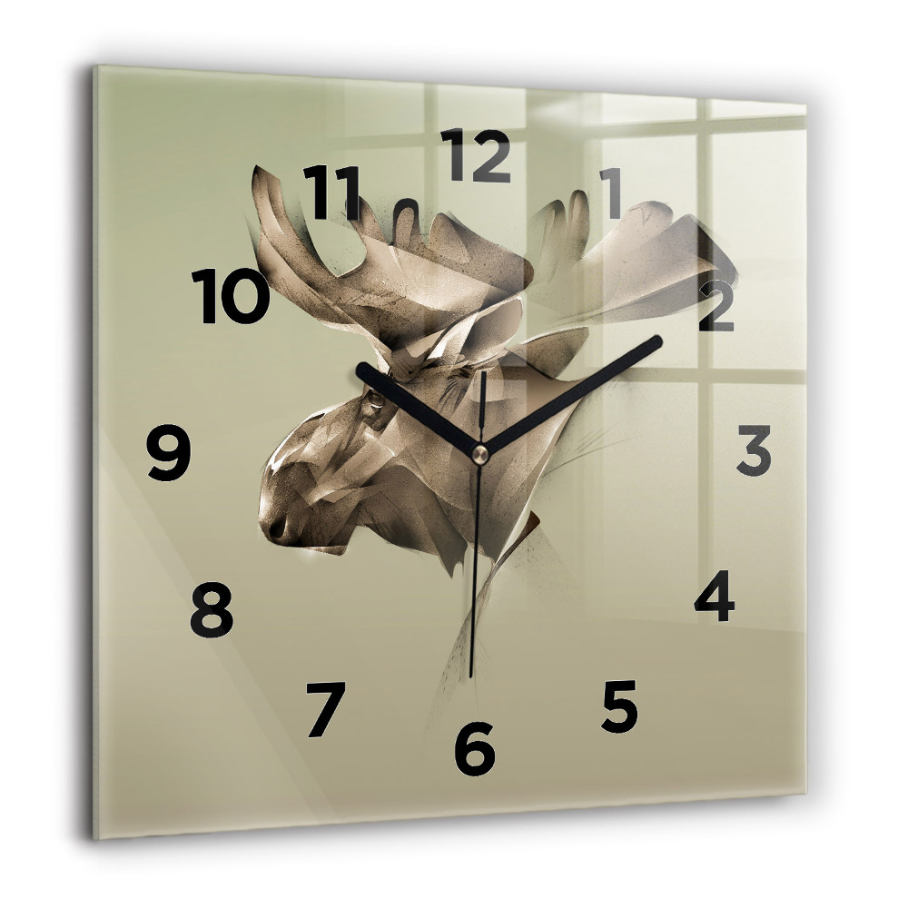 Pendule carrée en verre 60x60 cm Elan graphique