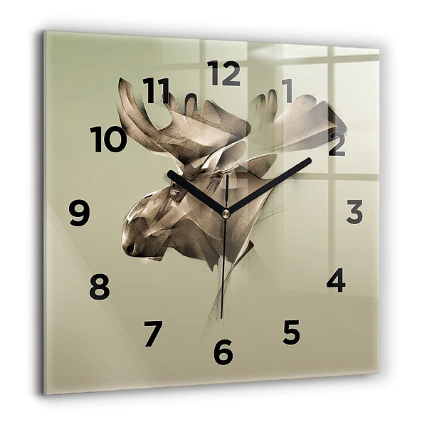 Pendule carrée en verre 60x60 cm Elan graphique