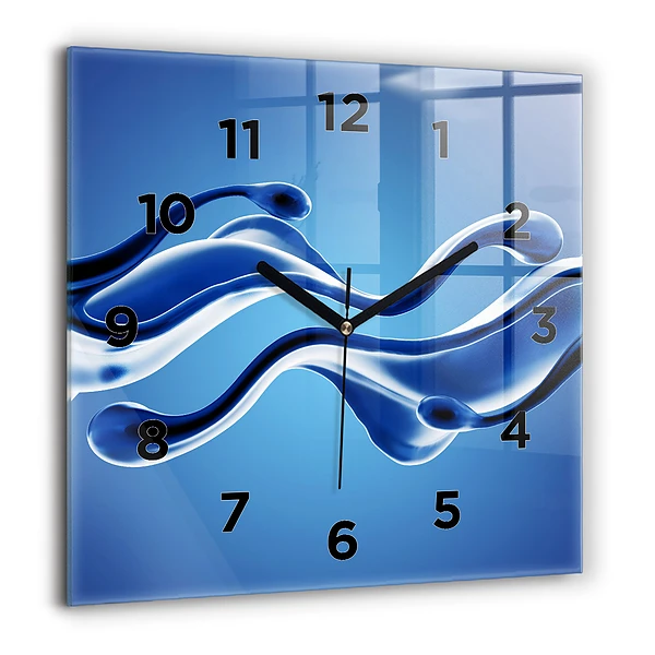 Horloge murale carrée 60x60 cm Abstrait liquide