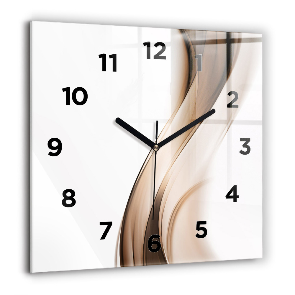 Horloge carrée en verre 60x60 cm Ligne abstraite