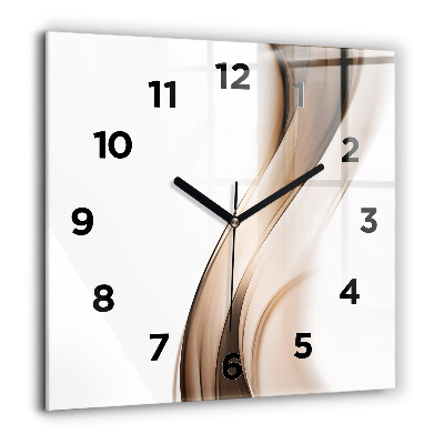 Horloge carrée en verre 60x60 cm Ligne abstraite