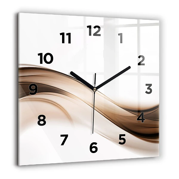 Horloge murale carrée 60x60 cm Ligne abstraite
