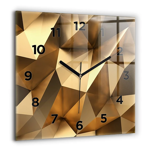 Horloge murale carrée 60x60 cm Texture géométrique