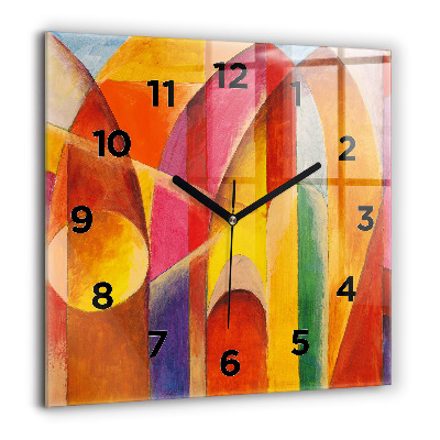 Horloge murale carrée 60x60 cm Décoration artistique Abstraction