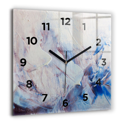 Horloge carrée en verre 60x60 cm Texture de peinture abstraite