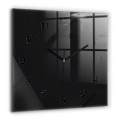 Horloge carrée en verre 60x60 cm Motif de mur sombre