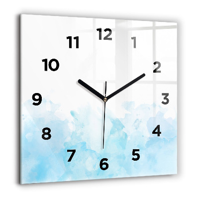 Horloge carrée en verre 60x60 cm Taches peintes