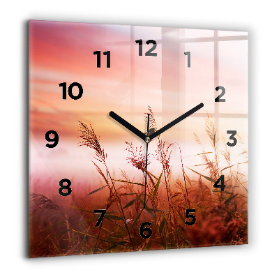Horloge murale carrée 60x60 cm Matin brumeux