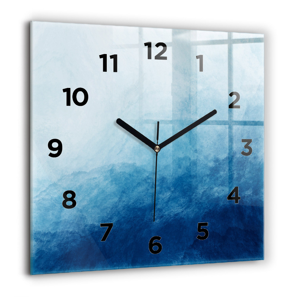 Horloge carrée en verre 60x60 cm Eau abstraite