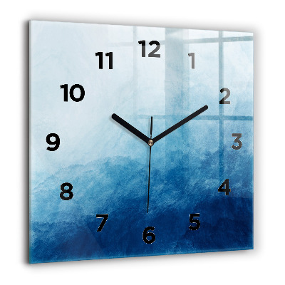 Horloge carrée en verre 60x60 cm Eau abstraite