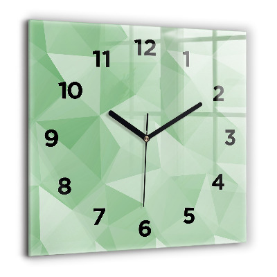 Pendule carrée en verre 60x60 cm Triangles abstrait