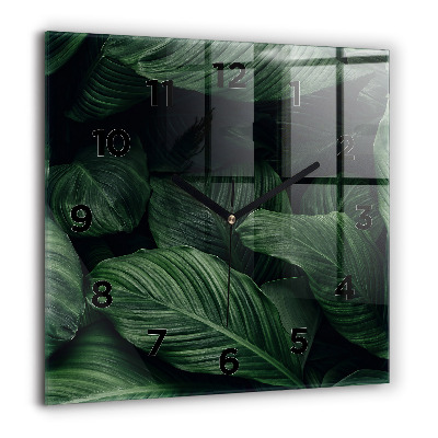Horloge carrée en verre 60x60 cm Moustique tropicale