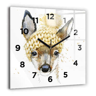 Horloge murale carrée 60x60 cm Cerf