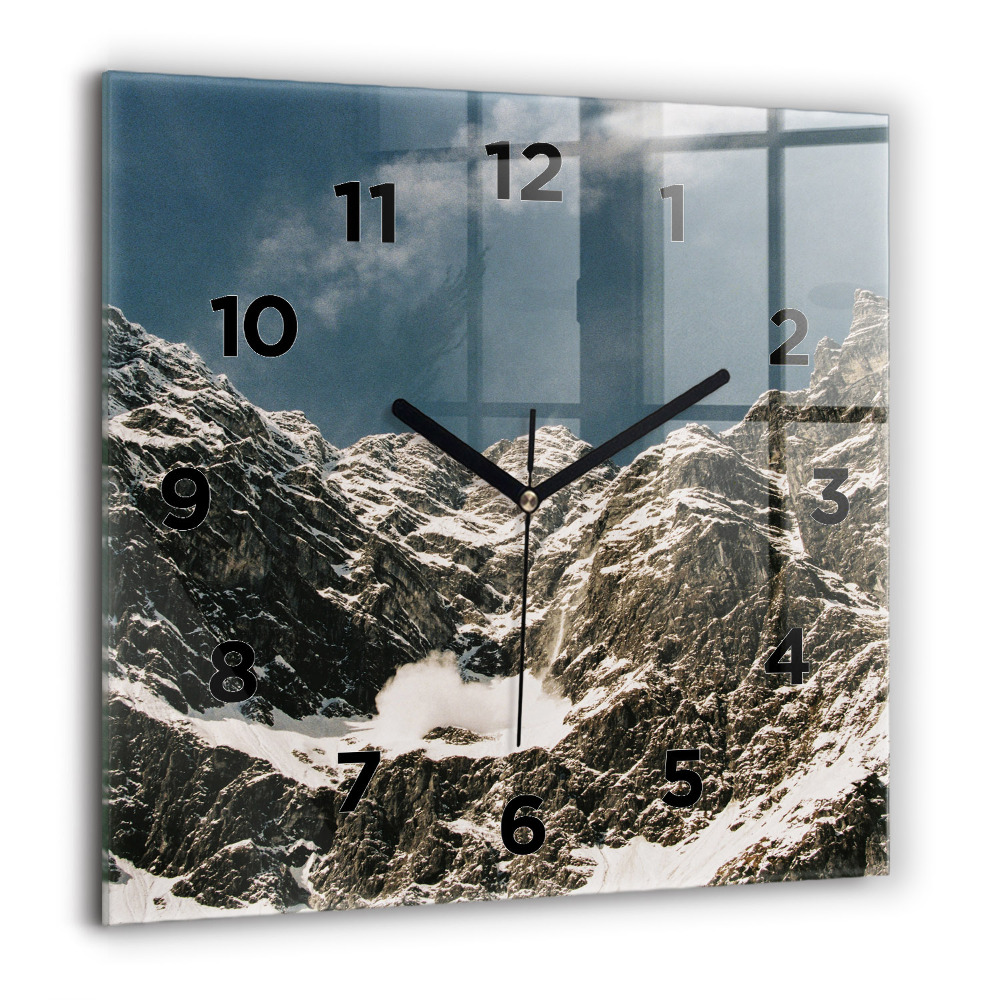 Pendule carrée en verre 60x60 cm Monts Watzmann