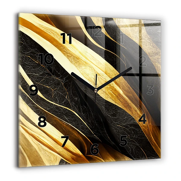 Horloge murale carrée 60x60 cm Abstraction élégante