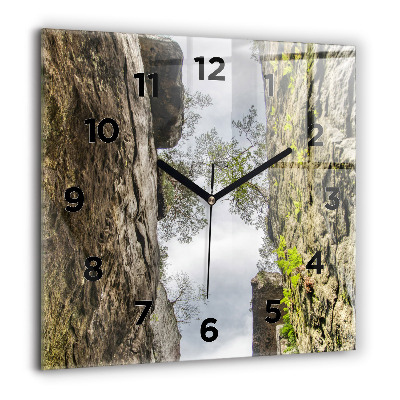 Horloge carrée en verre 60x60 cm Cité du rock en République tchèque