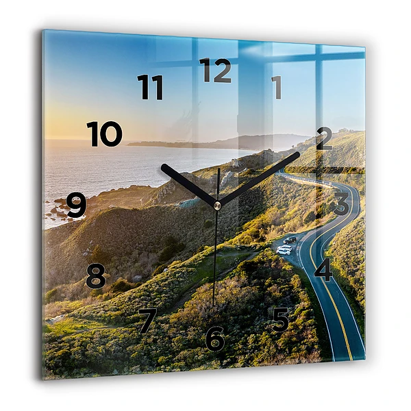 Horloge murale carrée 60x60 cm Route de San Francisco