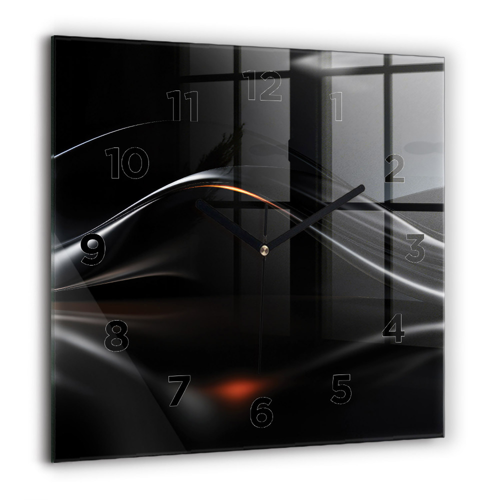 Pendule carrée en verre 60x60 cm Abstrait