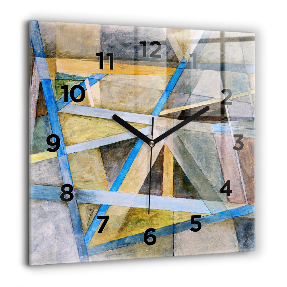 Horloge carrée en verre 60x60 cm Peinture impressionniste