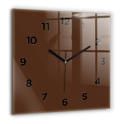 Horloge murale carrée 60x60 cm Marron